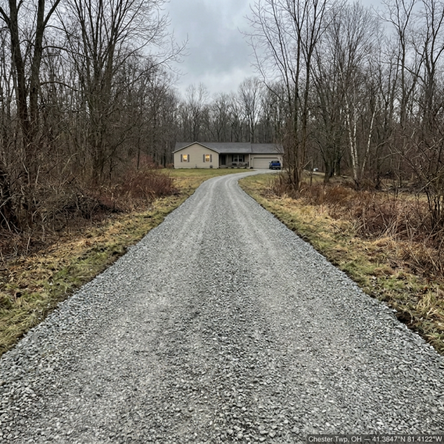 After: Proper crown — water sheds to both sides — Chester Township, Geauga County